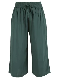 Solada Pantaloni cropped donna a gamba larga in cotone