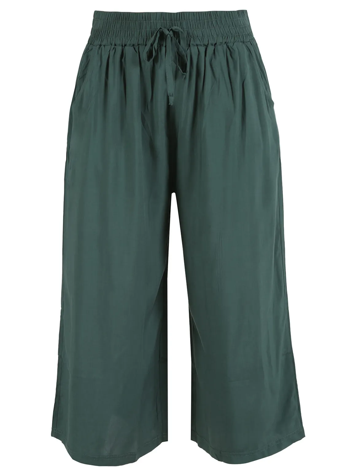 Solada Pantaloni cropped donna a gamba larga in cotone
