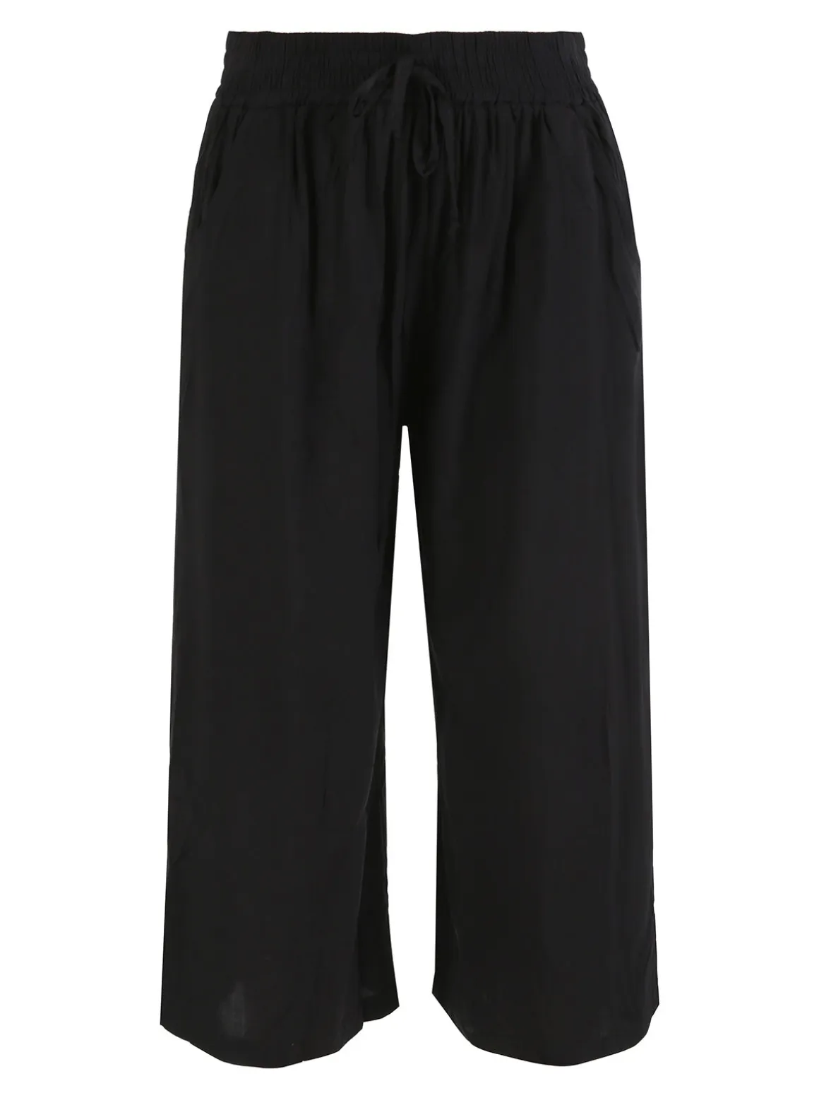 Solada Pantaloni cropped donna a gamba larga in cotone