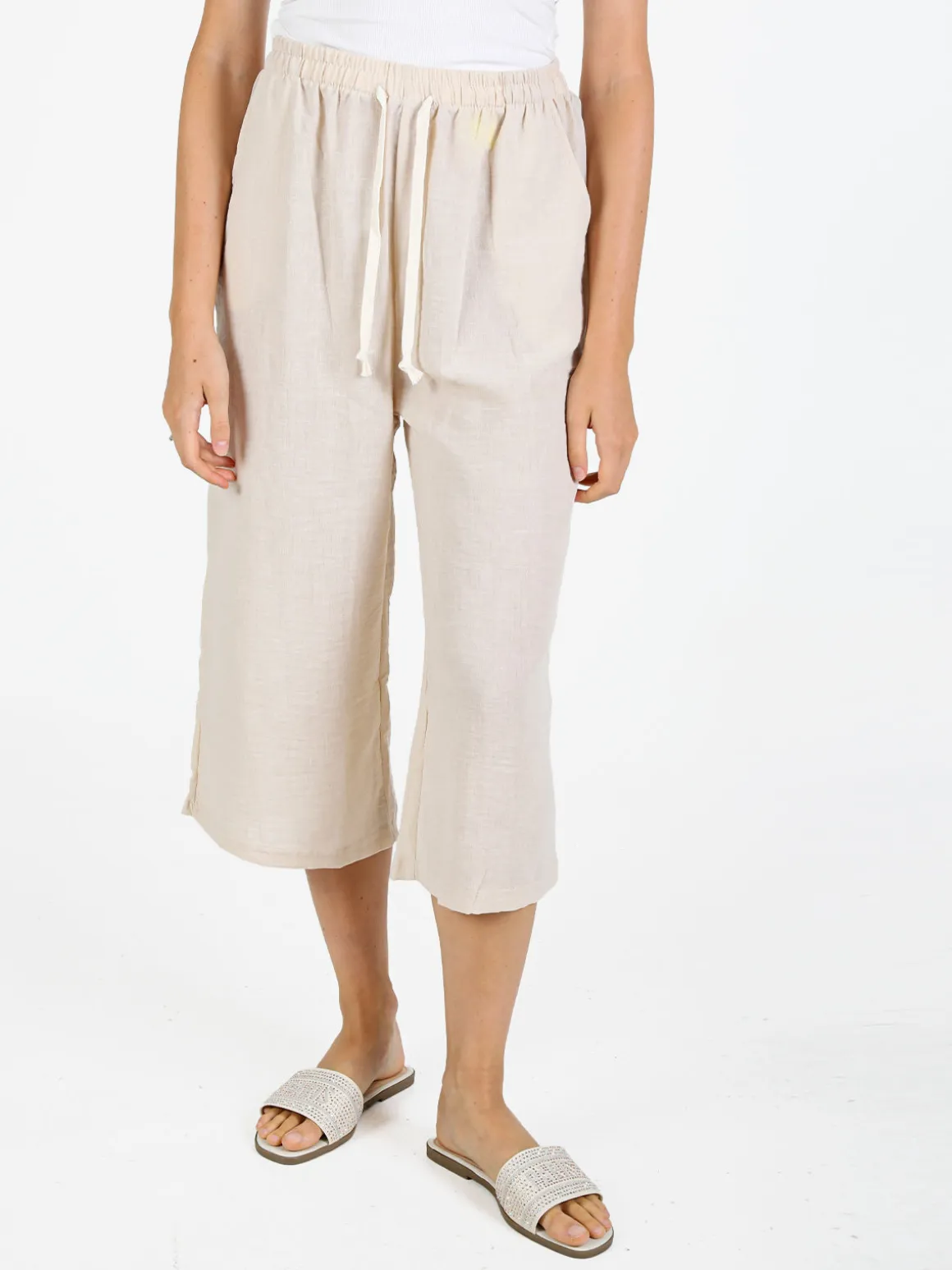 Solada Pantaloni cropped donna in misto cotone