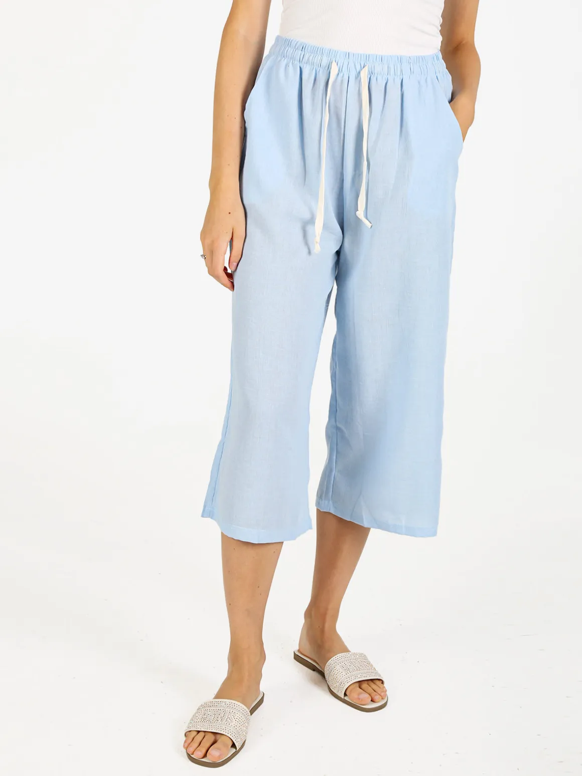 Solada Pantaloni cropped donna in misto cotone