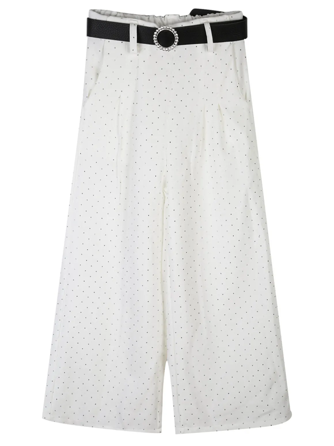 Solada Pantaloni culotte da bambina con strass e cintura