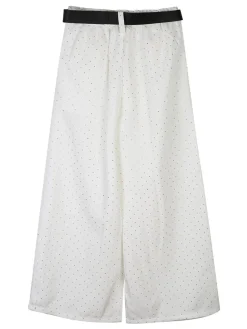 Solada Pantaloni culotte da bambina con strass e cintura