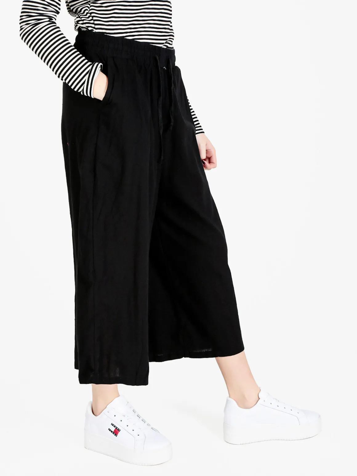 Solada Pantaloni culotte da donna in cotone con coulisse