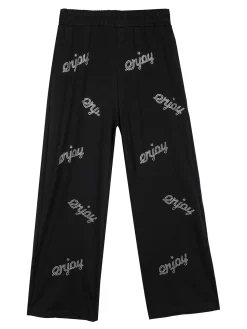 Solada Pantaloni da bambina a gamba larga con strass