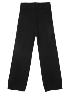 Solada Pantaloni da bambina in maglia con elastico in vita - nero