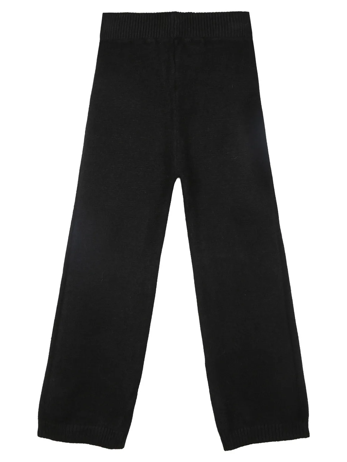 Solada Pantaloni da bambina in maglia con elastico in vita - nero