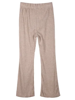 Solada Pantaloni da bambina in velluto a zampa - beige