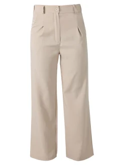 Solada Pantaloni da donna a gamba dritta e larga - beige