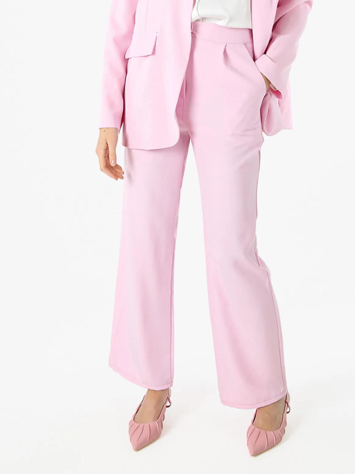 Solada Pantaloni da donna a gamba dritta e larga - rosa