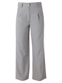 Solada Pantaloni da donna a gamba dritta e larga - grigio