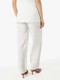 Solada Pantaloni da donna a gamba larga e vita alta - bianco