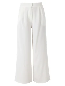 Solada Pantaloni da donna a gamba larga e vita alta - bianco