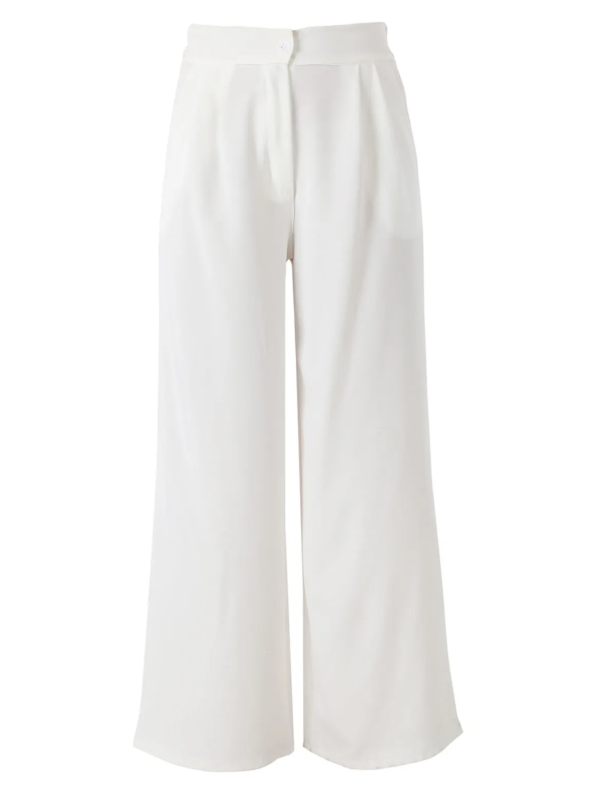 Solada Pantaloni da donna a gamba larga e vita alta - bianco