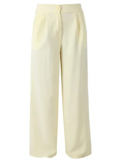 Solada Pantaloni da donna a gamba larga e vita alta - giallo