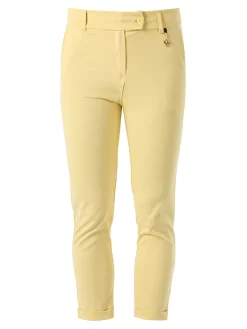 Solada Pantaloni da donna a gamba dritta con risvolto - giallo