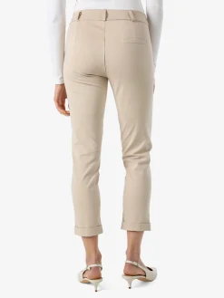 Solada Pantaloni da donna a gamba dritta con risvolto - beige