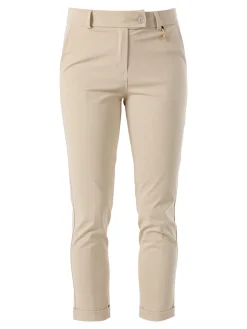 Solada Pantaloni da donna a gamba dritta con risvolto - beige