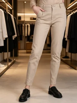 Solada Pantaloni da donna a vita bassa in cotone
