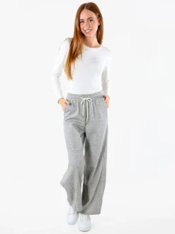 Solada Pantaloni da donna in felpa con elastico in vita - grigio