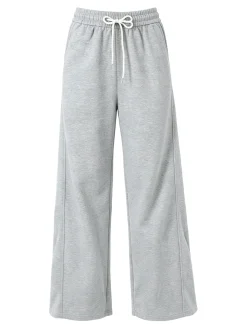 Solada Pantaloni da donna in felpa con elastico in vita - grigio