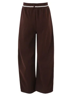Solada Pantaloni da donna in felpa con elastico in vita - moro