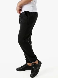 Solada Pantaloni da uomo in cotone con coulisse ed elastico sul finale - nero