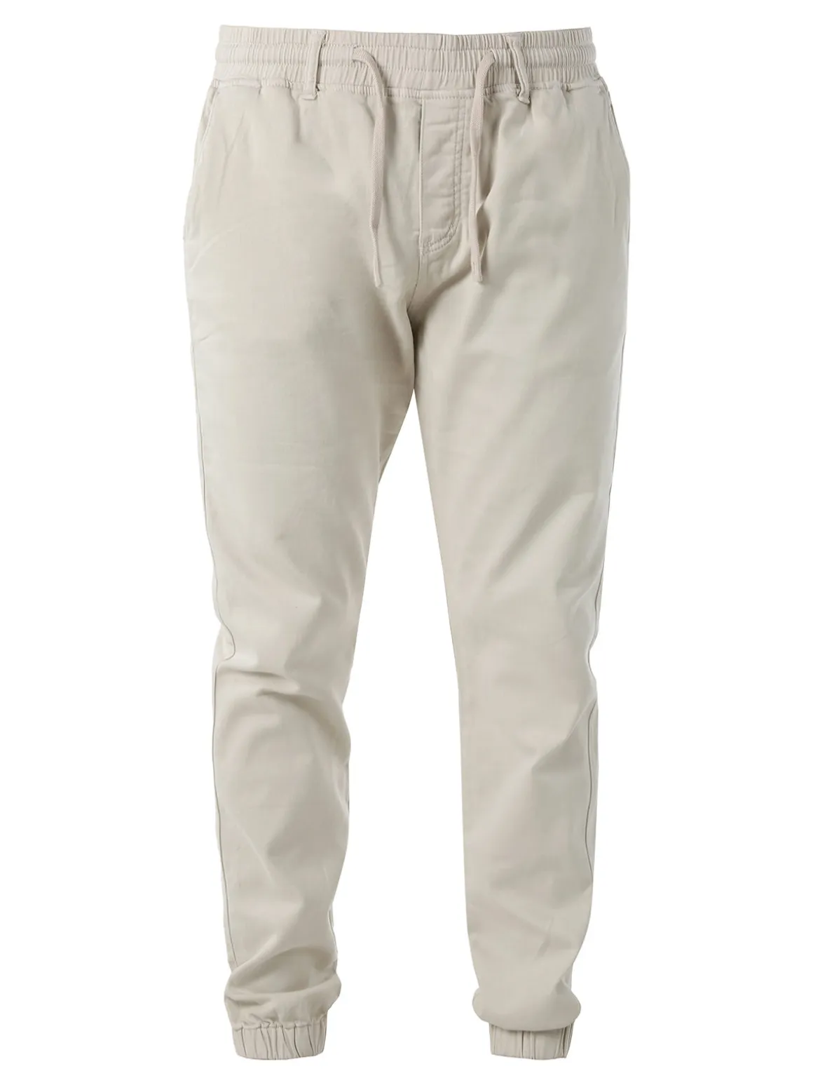 Solada Pantaloni da uomo in cotone con coulisse ed elastico sul finale - beige