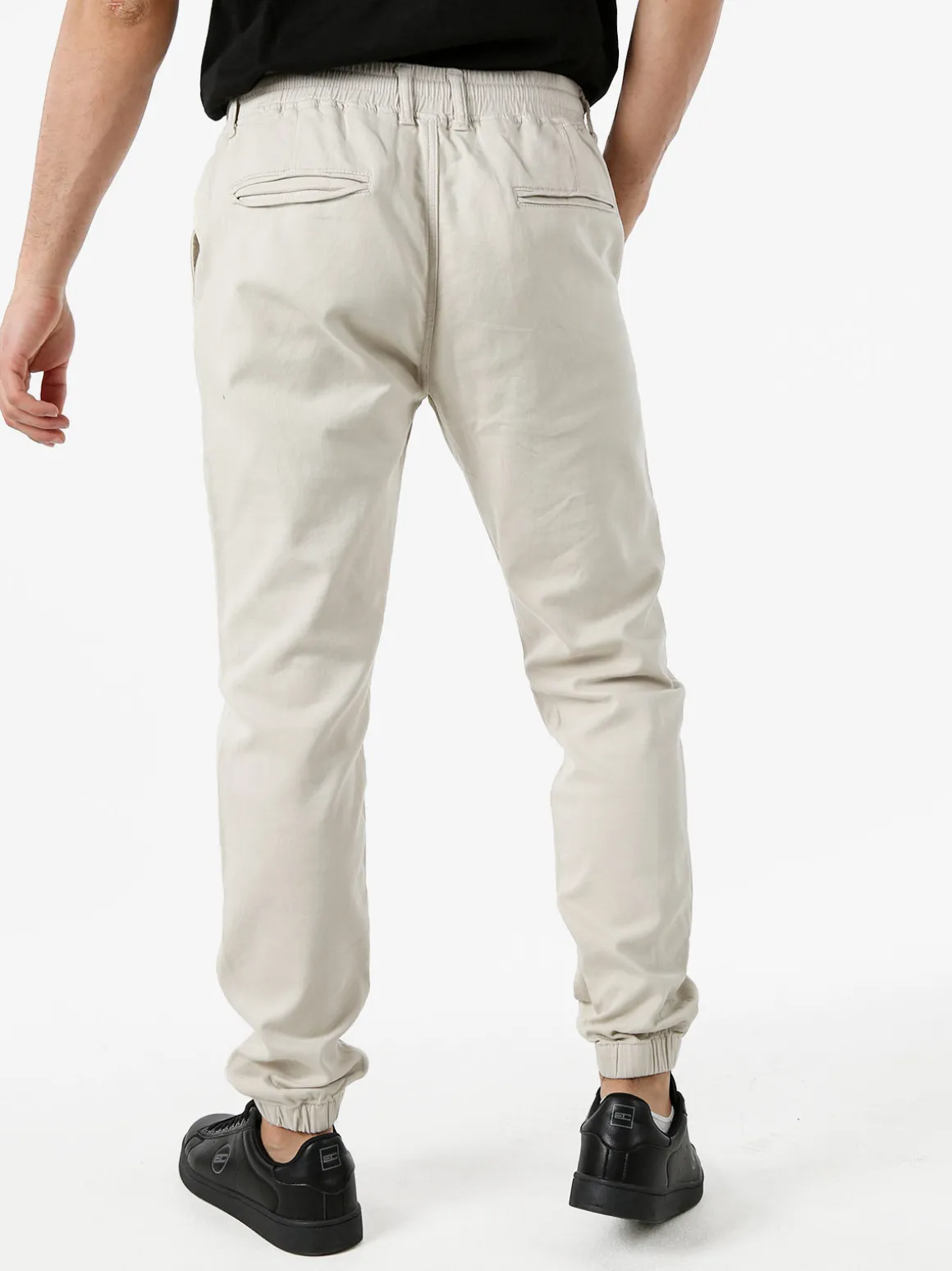 Solada Pantaloni da uomo in cotone con coulisse ed elastico sul finale - beige