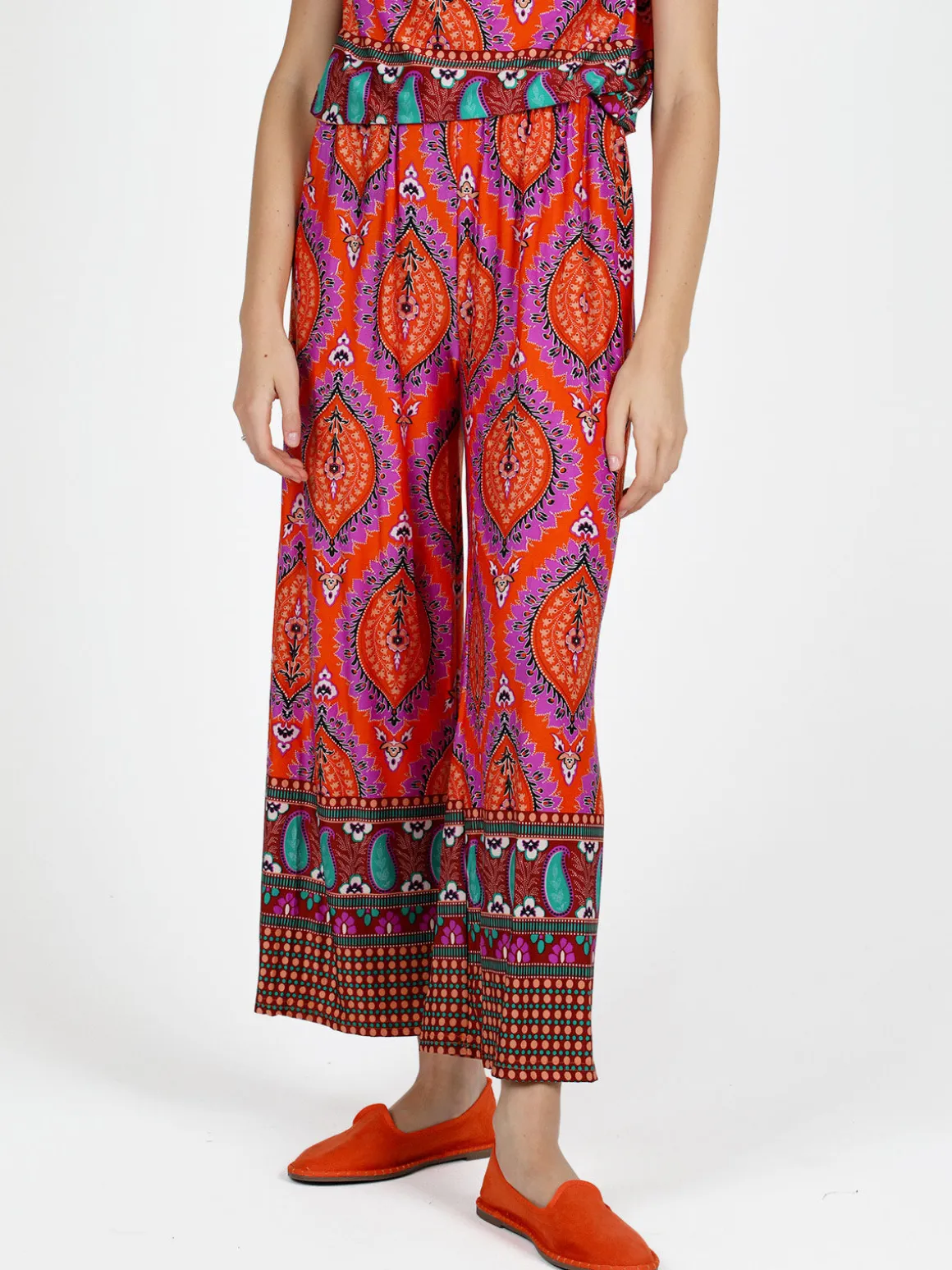 Solada Pantaloni donna a gamba larga con stampe