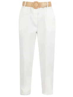 Solada Pantaloni donna a gamba larga con tasconi e coulisse