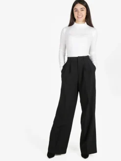 Solada Pantaloni donna a gamba larga e vita alta