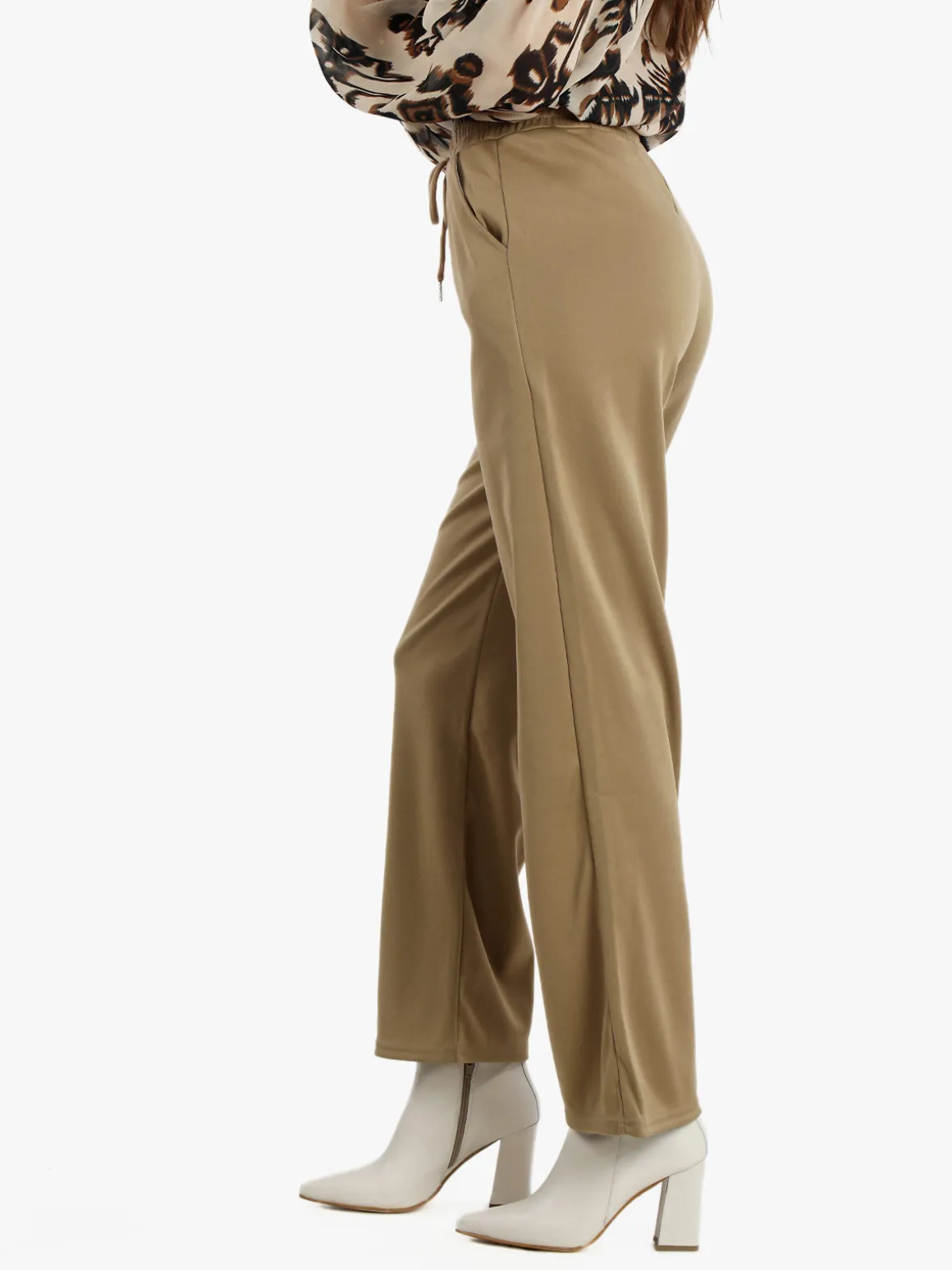 Solada Pantaloni donna a gamba larga con coulisse