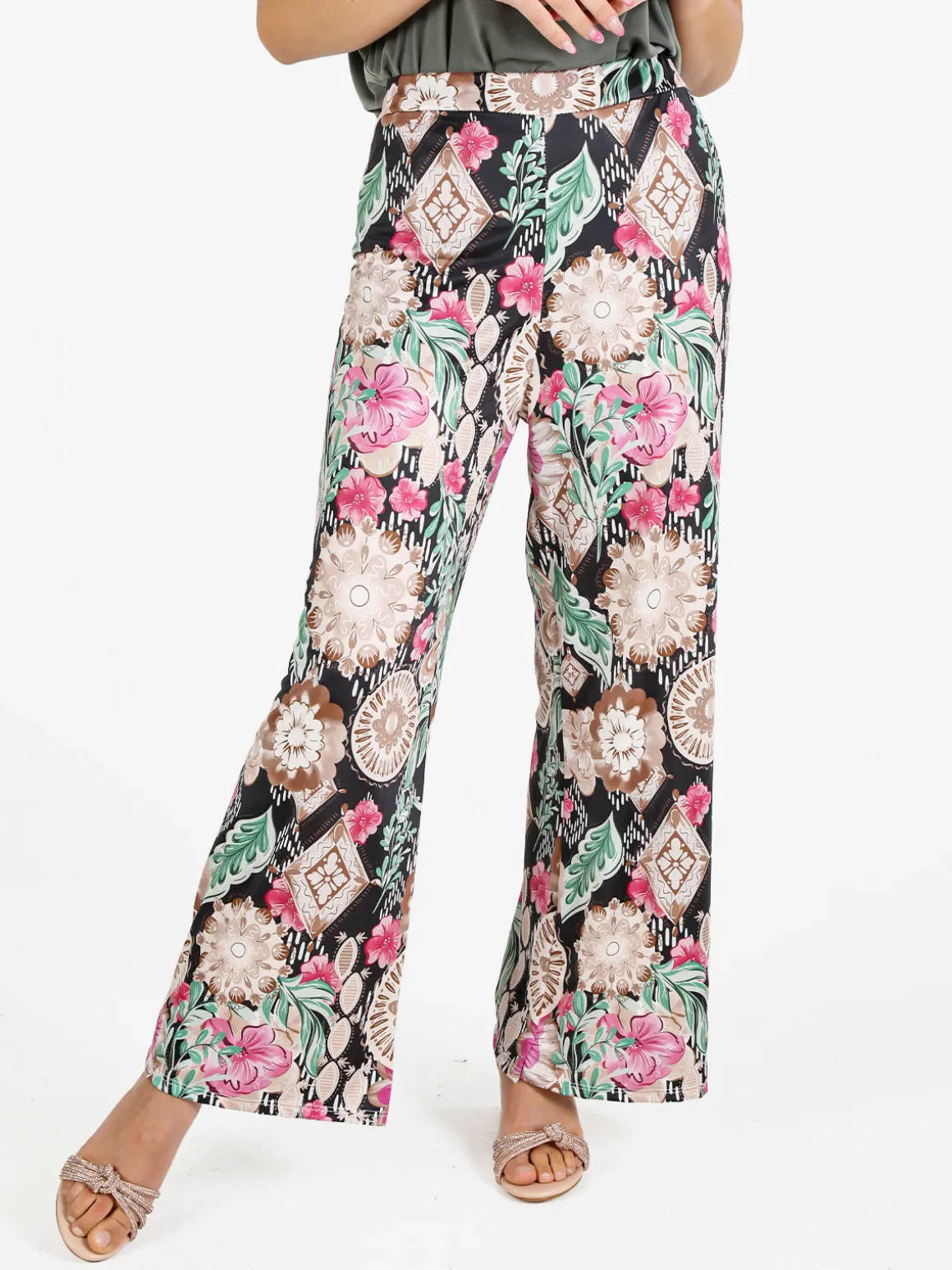 Solada Pantaloni donna a gamba larga con stampe