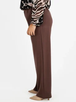 Solada Pantaloni donna a gamba larga - marrone