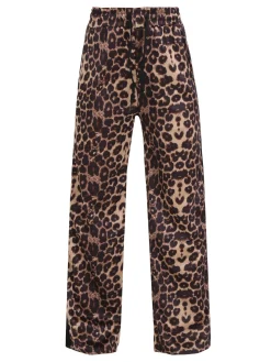Solada Pantaloni donna animalier a gamba larga