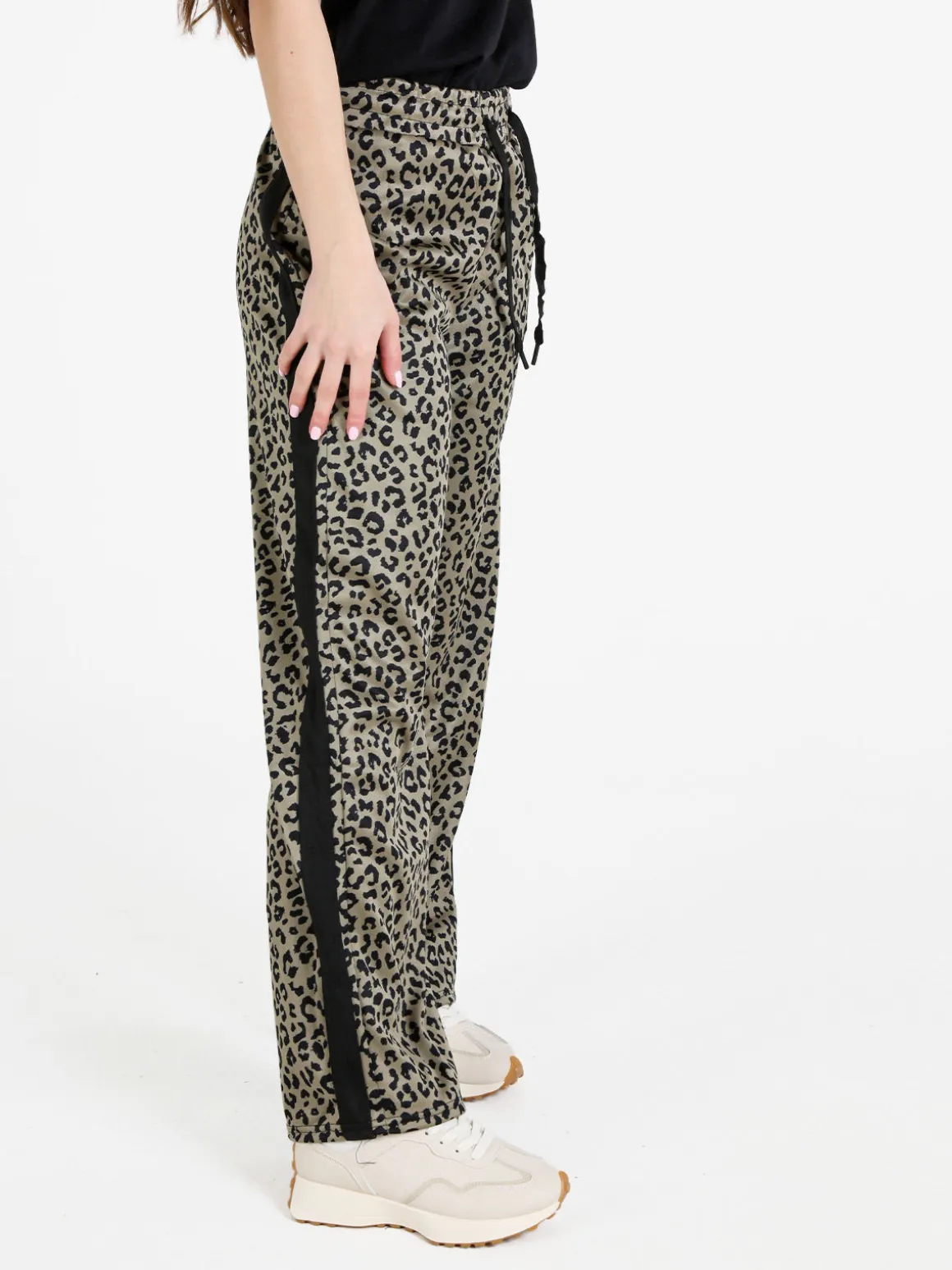 Solada Pantaloni donna animalier a gamba larga