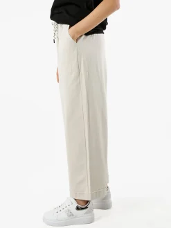 Solada Pantaloni donna a palazzo con coulisse - beige