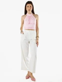Solada Pantaloni donna a palazzo - bianco