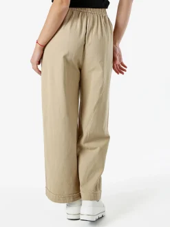 Solada Pantaloni donna a palazzo con coulisse - khaki