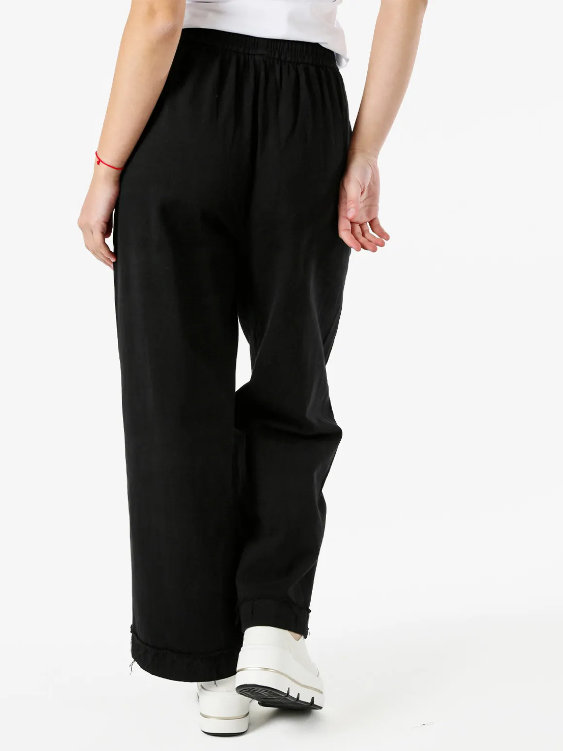 Solada Pantaloni donna a palazzo con coulisse - nero