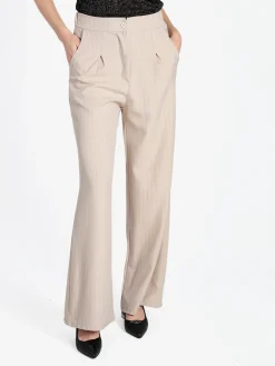 Solada Pantaloni donna a palazzo gessati