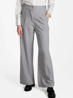 Solada Pantaloni donna a palazzo gessati