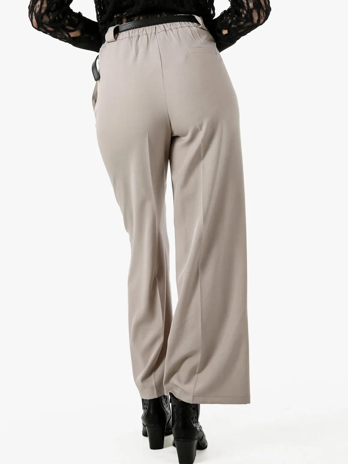 Solada Pantaloni donna a palazzo - fango