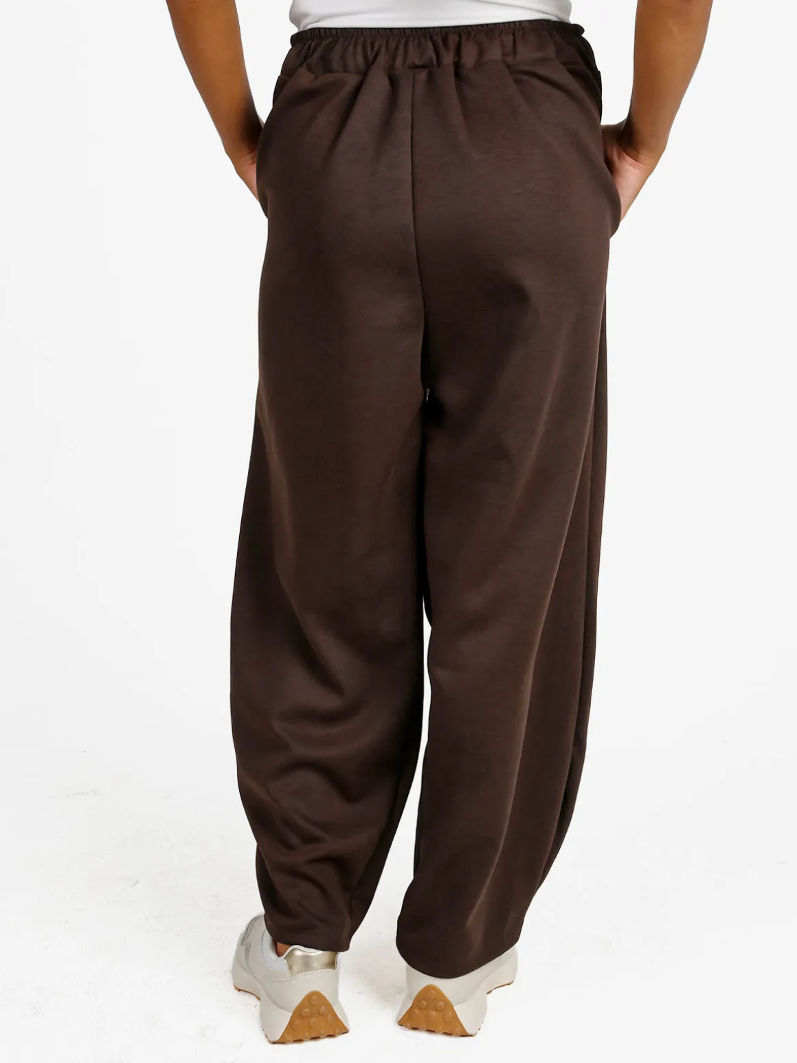 Solada Pantaloni donna a palloncino con coulisse - moro