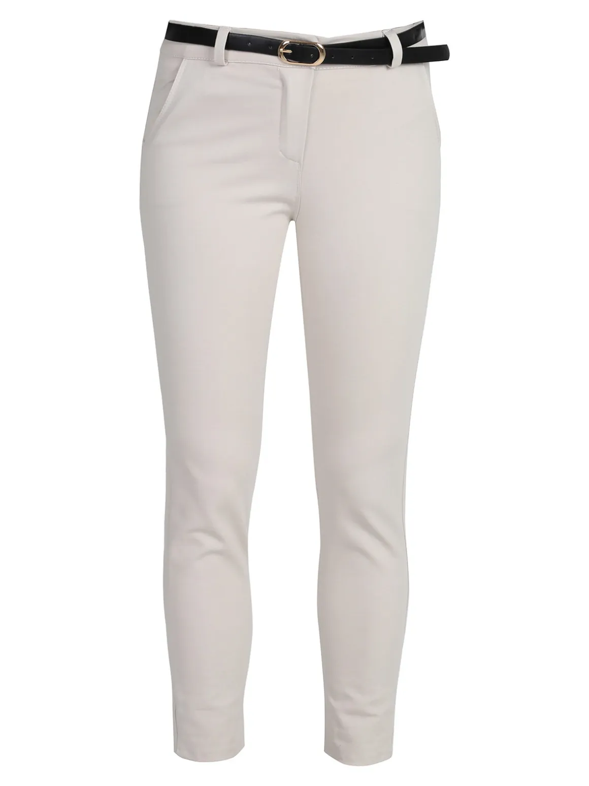 Solada Pantaloni donna a sigaretta con cintura - beige