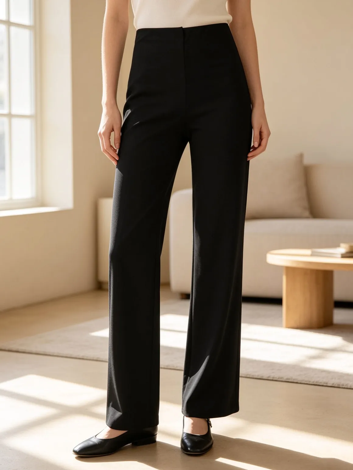 Solada Pantaloni donna a vita alta - nero
