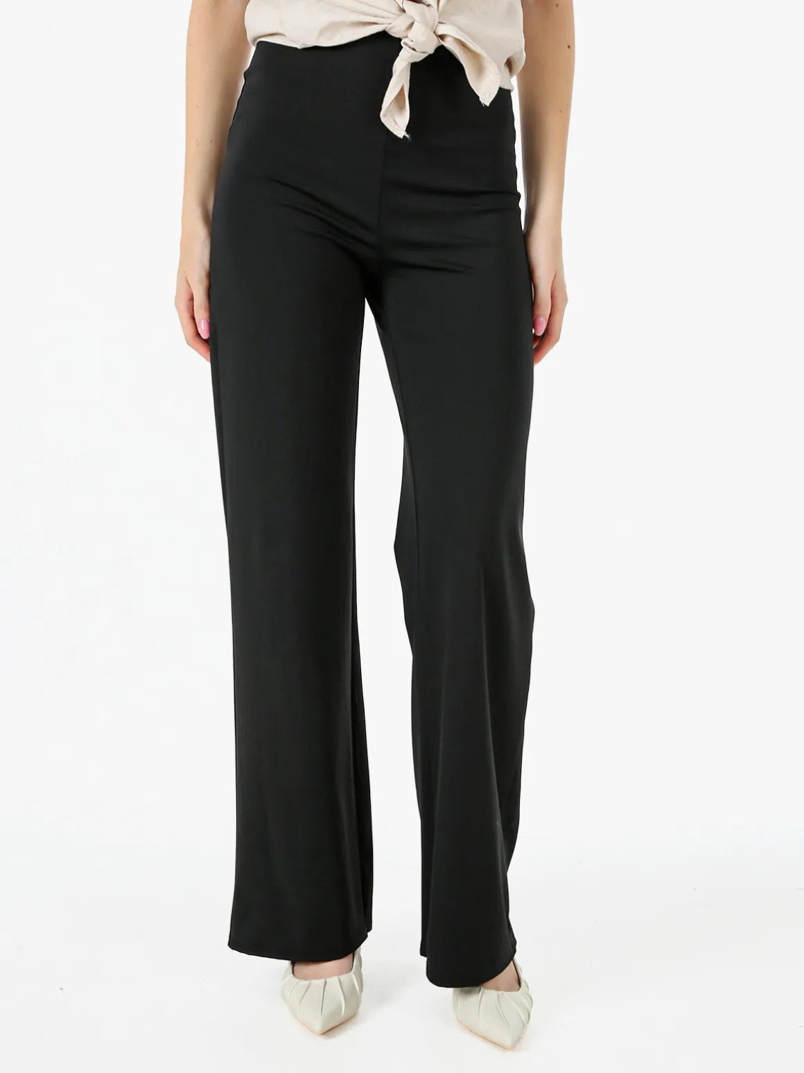 Solada Pantaloni donna a vita alta - nero