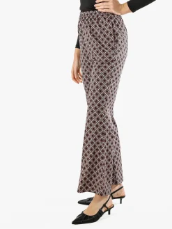 Solada Pantaloni donna a zampa con stampa geometrica - multicolore