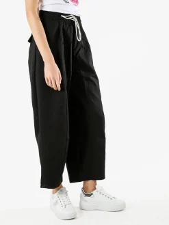 Solada Pantaloni donna barrell cropped - nero